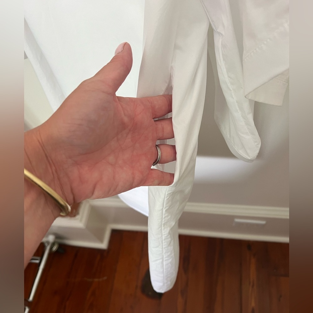 White Dramatic Flutter Sleeve Mini Dress- Has Poc… - image 5